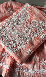 Load image into Gallery viewer, Women's Lakhnavi Handcrafted Cotton Chikankari Kurta And Kurta Dupatta Set - HONC0312684