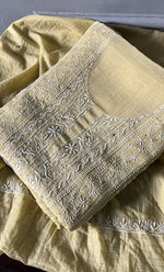 Load image into Gallery viewer, Women's Lakhnavi Handcrafted Mul Chanderi Unstitched Kurta And Dupatta Set - HONC0280873