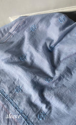 Load image into Gallery viewer, Women's Lakhnavi Handcrafted Mul Chanderi Unstitched Chikankari Full Suit Material - HONC0328131