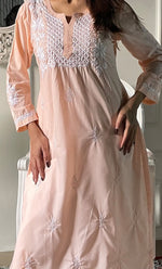 Load image into Gallery viewer, Women's Lucknowi Handcrafted Cotton Chikankari Kurti - HONC0330699