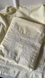 Load image into Gallery viewer, Yellow Cotton Unstitched Kurta And Dupatta