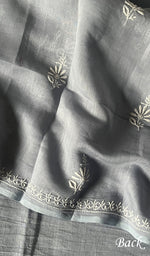 Load image into Gallery viewer, Fawzia Women's Lakhnavi Handcrafted Mul Chanderi Unstitched Kurta And Dupatta Set - HONC0247967