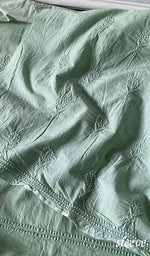 Load image into Gallery viewer, Women's Lakhnavi Handcrafted Unstitched Cotton Chikankari Kurta Dupatta Set - HONC0362881