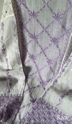 Load image into Gallery viewer, Kashish Women's Lakhnavi Handcrafted Mul Chanderi Semi - Stitched Kurta And Dupatta Set - HONC0252786