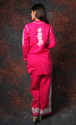 Load image into Gallery viewer, khayal Women's Lakhnavi Handcrafted Cotton Chikankari Kurti And Plazzo Set - HONC0323907