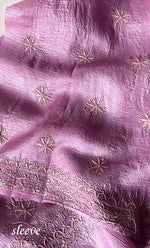 Load image into Gallery viewer, Women's Lakhnavi Handcrafted Tussar Silk Chikankari Kurta And Dupatta Set - HONC0307385