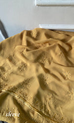 将图像加载到图库查看器中, Women's Lakhnavi Handcrafted Viscose Georgette Unstitched Chikankari Full Suit Material - HONC0325146