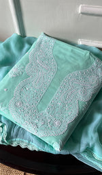 将图像加载到图库查看器中, Aashi Women's Lakhnavi Handcrafted Cotton Chikankari Suit Material - HONC0285036