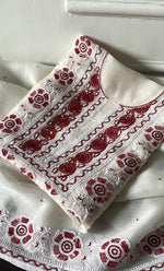 将图像加载到图库查看器中, Women's Lakhnavi Handcrafted Pure Organza Chikankari Unstitched Kurta And Dupatta Set- HONC0328890