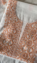 Load image into Gallery viewer, Women's Lakhnavi Handcrafted Mul Chanderi Unstitched Kurta And Dupatta Set - HONC0266913