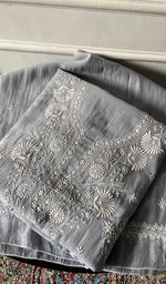 将图像加载到图库查看器中, Aavya Women's Lakhnavi Handcrafted Unstitched Mul Chanderi Kurta And Dupatta Set - HONC0348658
