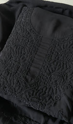 Load image into Gallery viewer, Women's Lucknowi Handcrafted Faux-Georgette Chikankari Suit Material - HONC0263002