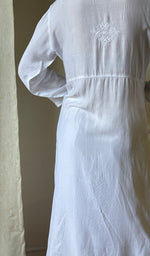 将图像加载到图库查看器中, Women's Lucknowi Handcrafted Muslin Chikankari Kurti - HONC0202066