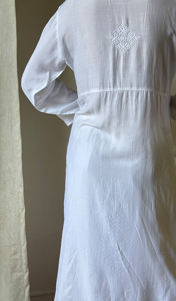 Women's Lucknowi Handcrafted Muslin Chikankari Kurti - HONC0202066