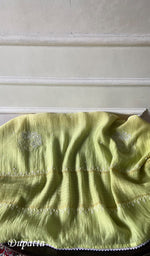 Load image into Gallery viewer, Women's Lakhnavi Handcrafted Mul Chanderi Unstitched Kurta And Dupatta Set - HONC0363913