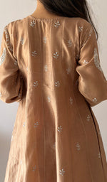 Load image into Gallery viewer, Women's Lucknowi Handcrafted Mul Chanderi Stitched Chikankari Kurta And Plazzo Set- HONC0545444