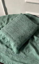 Load image into Gallery viewer, Women's Lucknowi Handcrafted Viscose Georgette Unstitched Chikankari Suit Material - HONC0325151