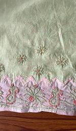 Load image into Gallery viewer, Falisha Women's Lakhnavi Handcrafted Cotton Chikankari Saree - HONC0255943