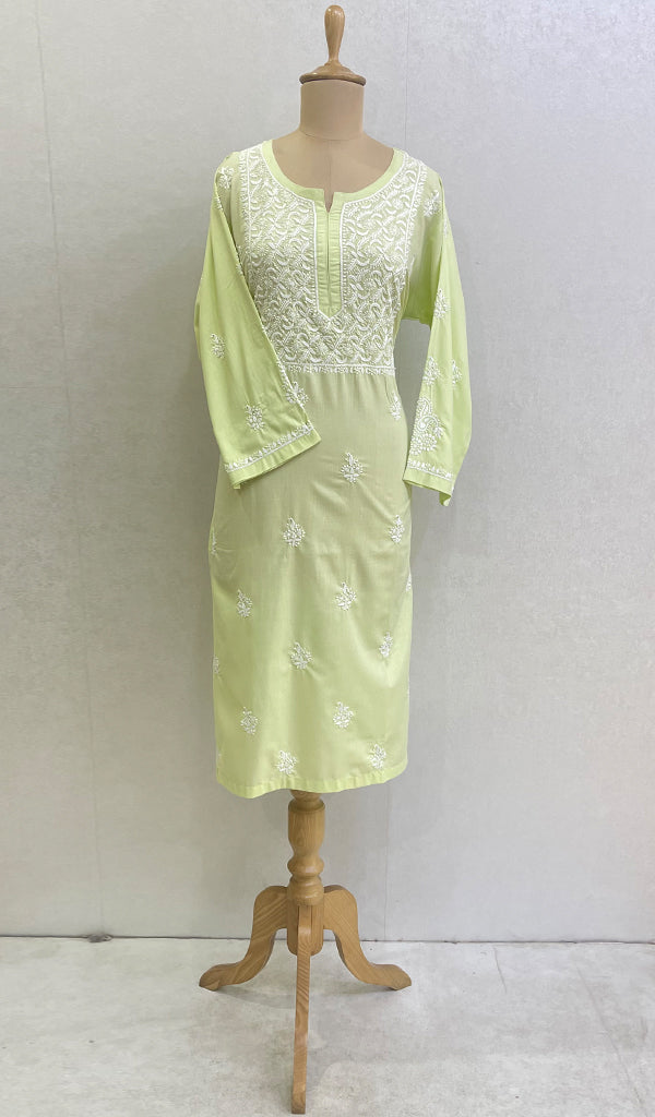 Gulnaaz Women's Lucknowi Handcrafted Cotton Chikankari Kurti-HONC0161264