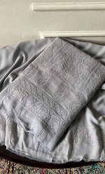 将图像加载到图库查看器中, Women's Lucknowi Handcrafted Viscose Georgette Unstitched Chikankari Suit Material - HONC0319625