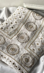 将图像加载到图库查看器中, Women's Lucknowi Handcrafted Viscose Georgette Semi - Stitched Chikankari Kurta and Dupatta Set- HONC0328907