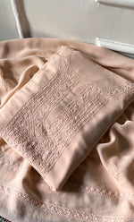 Load image into Gallery viewer, Women's Lakhnavi Handcrafted Viscose Georgette Chikankari Full Suit Material - HONC03125588