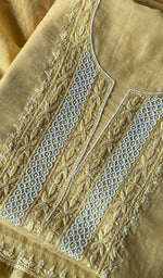 将图像加载到图库查看器中, Women's Lakhnavi Handcrafted Mul Chanderi Chikankari Full Suit Material - HONC0260946