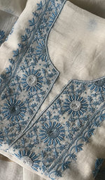 将图像加载到图库查看器中, Women's Lakhnavi Handcrafted Mul Chanderi Unstitched Kurta And Dupatta Set - HONC0273253