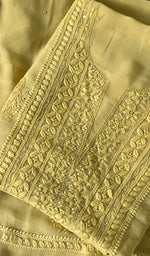 Load image into Gallery viewer, Women's Lakhnavi Handcrafted Viscose Georgette Chikankari Full Suit Material - HONC0269045