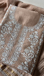 将图像加载到图库查看器中, Women's Lakhnavi Handcrafted Mul Chanderi Kurta And Dupatta Set - HONC0289000