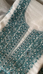 将图像加载到图库查看器中, Women's Lakhnavi Handcrafted Mul Chanderi Unstitched Kurta And Dupatta Set - HONCO278130