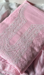 Load image into Gallery viewer, Women's Lakhnavi Handcrafted Cotton Chikankari Suit Material - HONC0289737
