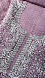 Load image into Gallery viewer, Women's Lakhnavi Handcrafted Maheshwari Mul Chanderi Unstitched Kurta And Dupatta Set - HONC0282252