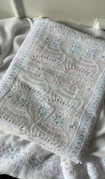 Load image into Gallery viewer, Women's Lucknowi Handcrafted Viscose Georgette Unstitched Chikankari Kurta And Dupatta Set - HONC0271321