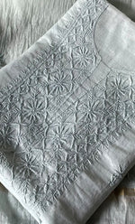 Load image into Gallery viewer, Women's Lakhnavi Handcrafted Mul Chanderi Unstitched Chikankari Full Suit Material - HONC0319538