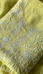 将图像加载到图库查看器中, Women's Lakhnavi Handcrafted Mul Chanderi Kurta And Dupatta Set - HONC0288980
