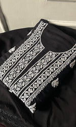 Load image into Gallery viewer, Arisha Women's Lucknowi Handcrafted Modal Cotton Chikankari Unstitched Suit Material - HONC0275938
