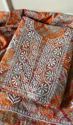 Load image into Gallery viewer, Alveena Women's Lakhnavi Handcrafted Cotton Chikankari Kurta And Kurta Dupatta Set - HONC0264804