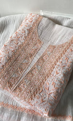 Load image into Gallery viewer, Women's Lakhnavi Handcrafted Maheshwari Mul Chanderi Kurta And Dupatta Set - HONC0312964