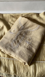Load image into Gallery viewer, Women's Lakhnavi Handcrafted Chanderi Silk Unstitched Chikankari Full Suit - HONC0345265