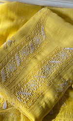 将图像加载到图库查看器中, Women's Lakhnavi Handcrafted Mul Chanderi UnStitched Kurta And Dupatta Set - HONC0295611