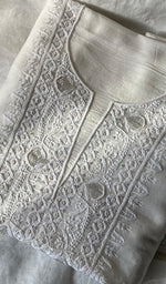 Load image into Gallery viewer, Irum Women's Lakhnavi Handcrafted Mul Chanderi Unstitched Kurta And Dupatta Set - HONC0278137