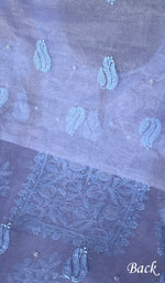 Load image into Gallery viewer, Women's Lakhnavi Handcrafted Organza Chikankari Unstitched Full Suit Material - HONC0250868