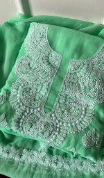 Load image into Gallery viewer, Laila Women's Lucknowi Handcrafted Faux-Georgette Chikankari Suit Material - HONC0263016