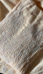 Load image into Gallery viewer, Laiba Women's Lakhnavi Handcrafted Mul Chanderi Semi - Stitched Anarkali And Dupatta Set  - HONC0288587