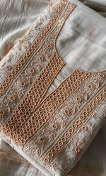 Load image into Gallery viewer, Women's Lakhnavi Handcrafted Maheshwari Mul Chanderi UnStitched Kurta And Dupatta Set - HONC0288350