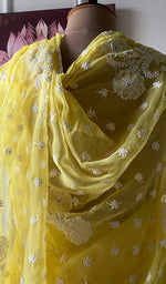 Load image into Gallery viewer, Women's Lucknowi Handcrafted Faux-Georgette Chikankari Saree - HONC0311920