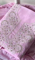 Load image into Gallery viewer, Women's Lakhnavi Handcrafted Cotton Chikankari Suit Material - HONC0232460