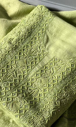 Load image into Gallery viewer, Women's Lakhnavi Handcrafted Munga Silk Chikankari Kurta And Dupatta Set- HONC0278846