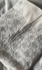 将图像加载到图库查看器中, Jazba Women's Lakhnavi Handcrafted Mul Chanderi Unstitched Kurta And Dupatta Set- HONC0332777